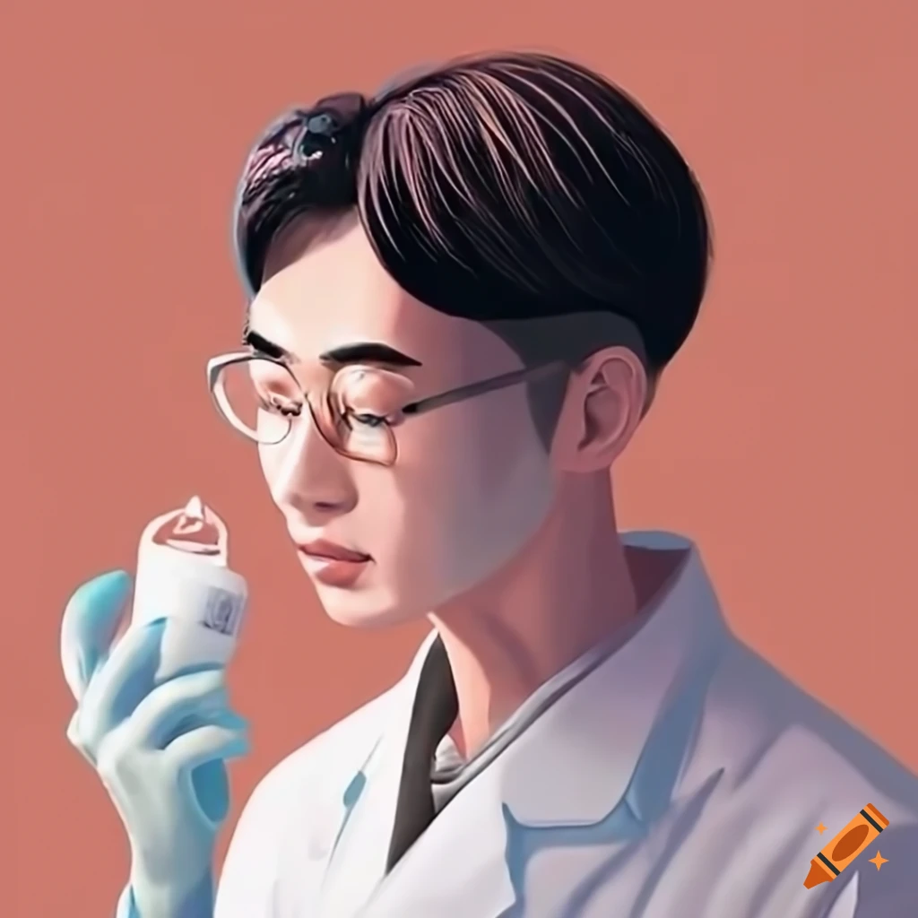 Korean young pharmacist man