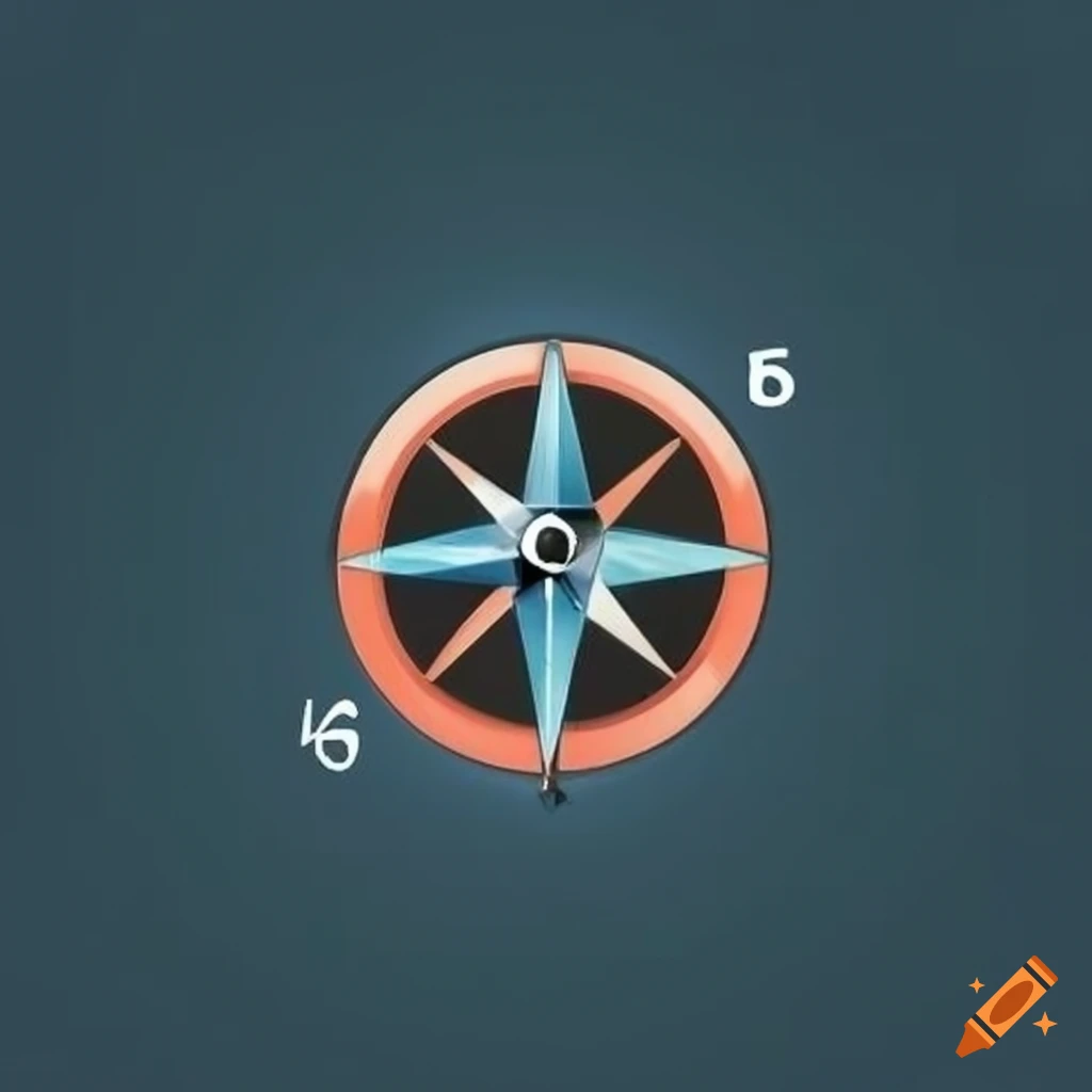 Vector illustration of a compass