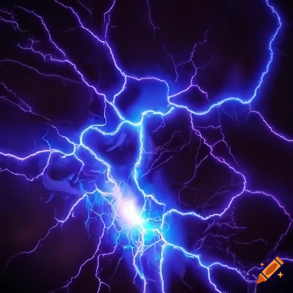 Plasma-like thunder in a dramatic scene