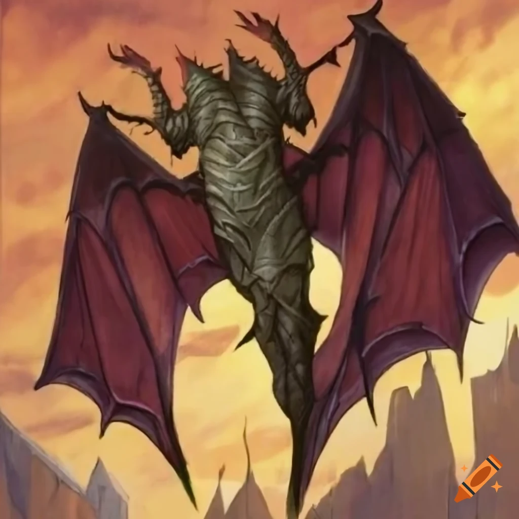Bat wing back attachment from Magic: The Gathering card art