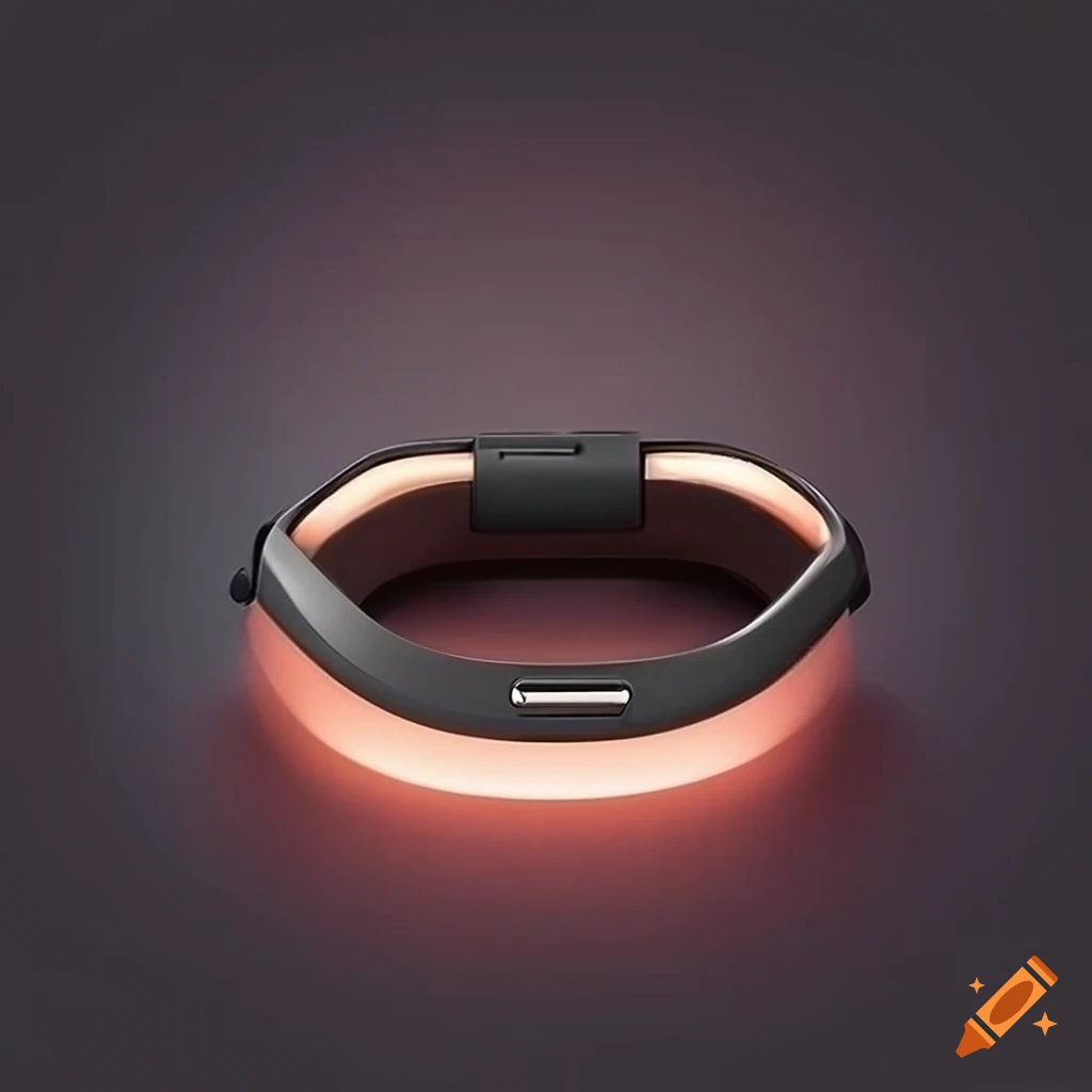 Futuristic minimalist metallic and translucent wearable device with ...