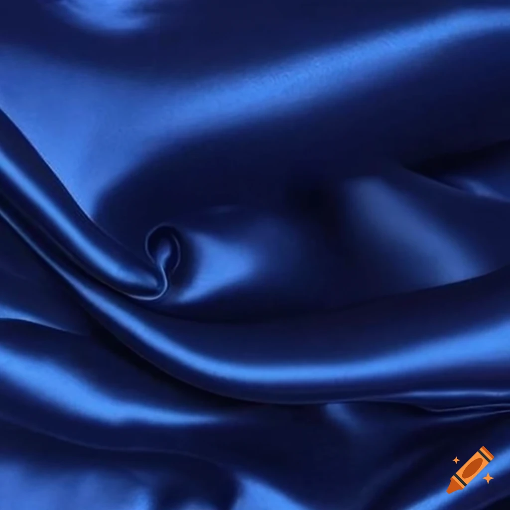Smooth and flat light blue silk satin fabric