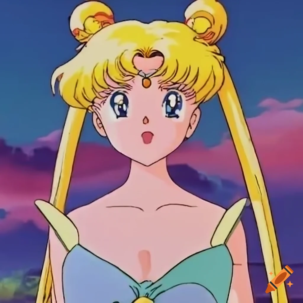 Sailor Moon anime screenshot and Studio Ghibli classic film art by Hayao Miyazaki