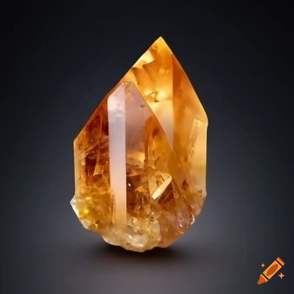 Realistic citrine crystal