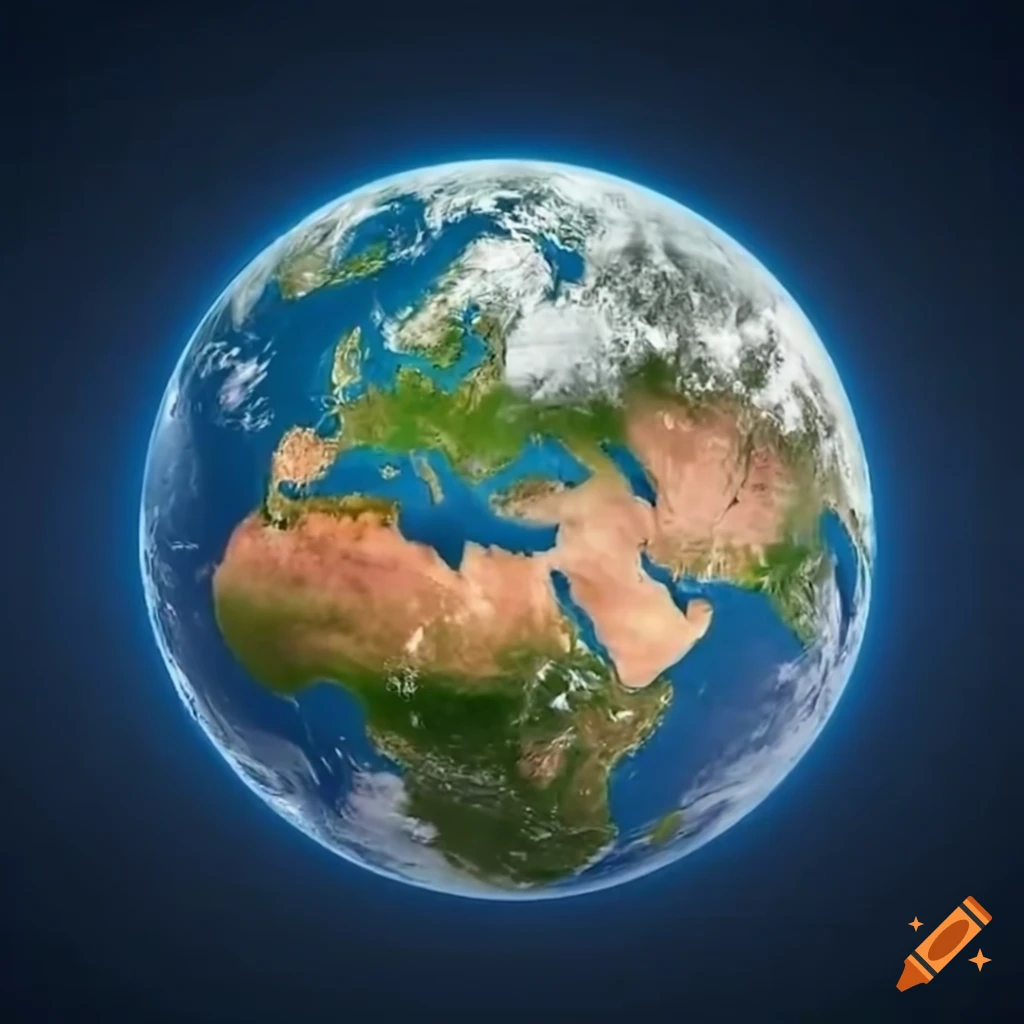 Earth seen from space with focus on Portugal and a rocket launch