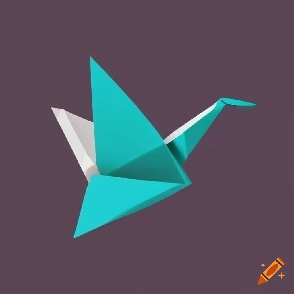 Origami bird logo design
