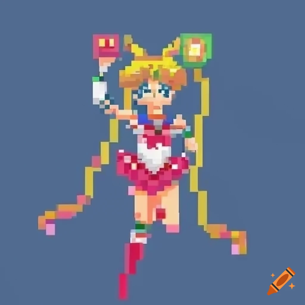 Sailor Moon pixel art 2D sprite
