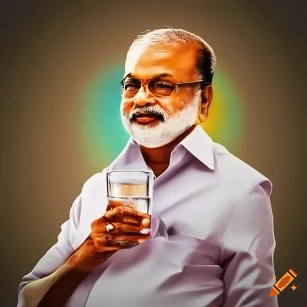 Politicians reading newspapers and holding water glasses