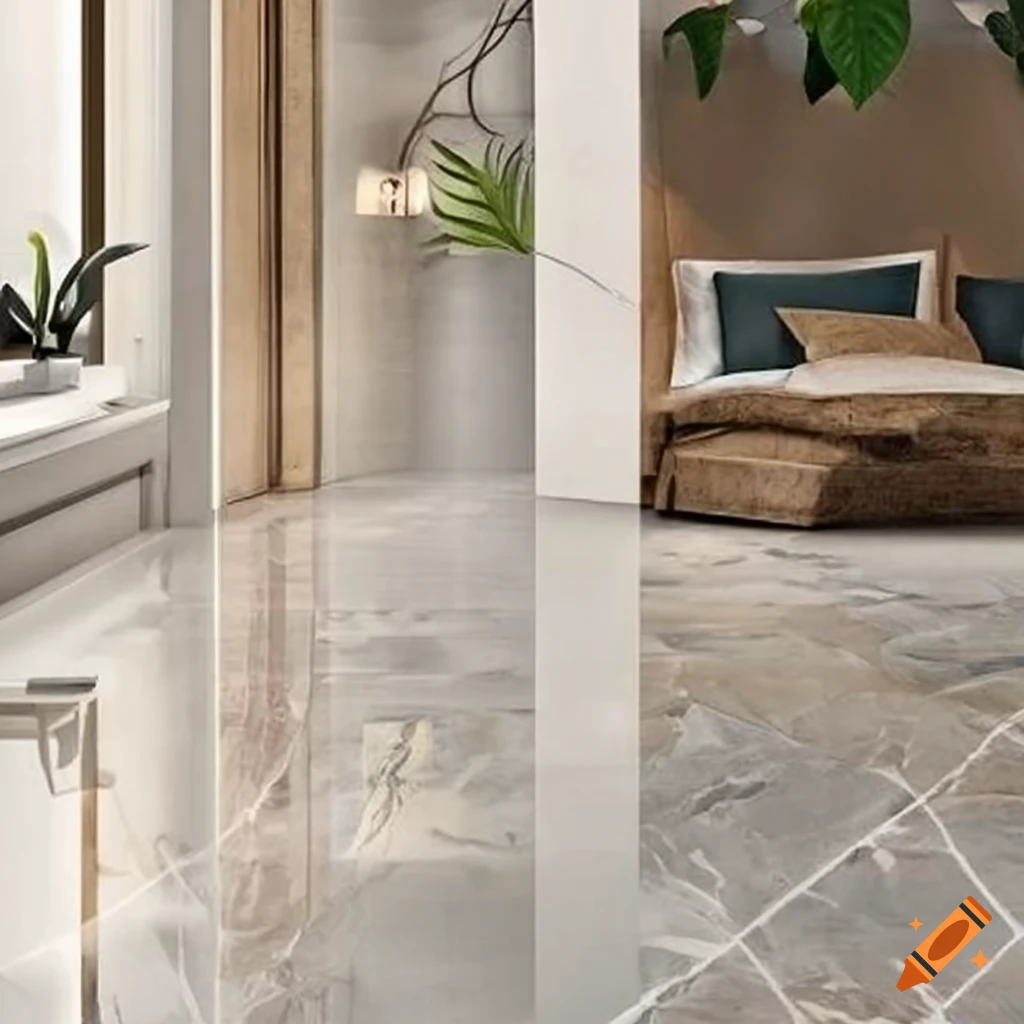 Luxury Calcutta marble flooring tile product with elegant and sophisticated appearance