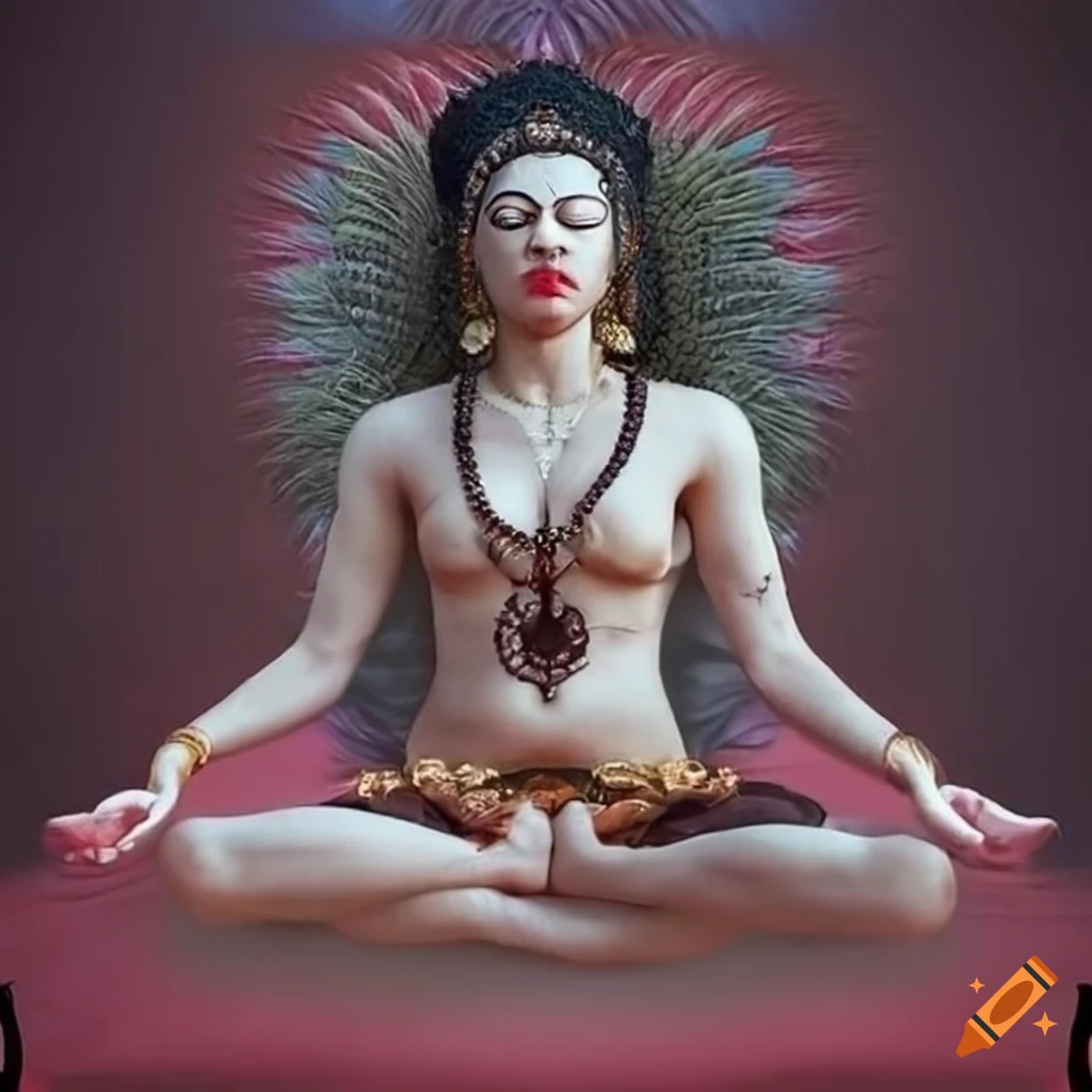 Meditating figure inspired by Bali Kali esoteric practices