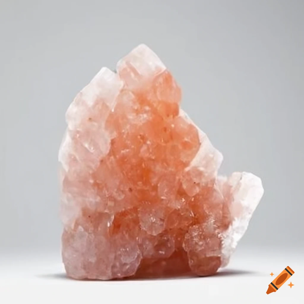 Granular rock salt crystal spire