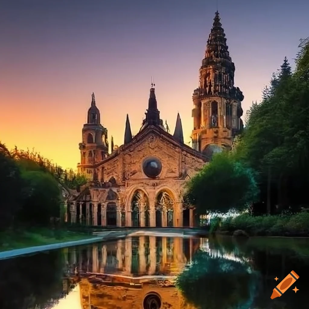 Panorama of architectural wonders symbolizing a harmonious European community
