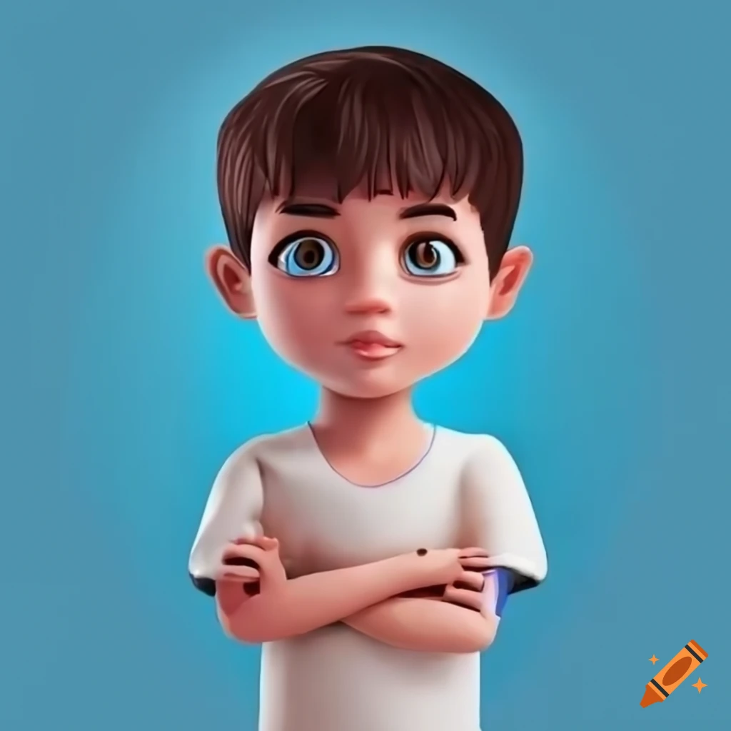 Animated cartoon boy character