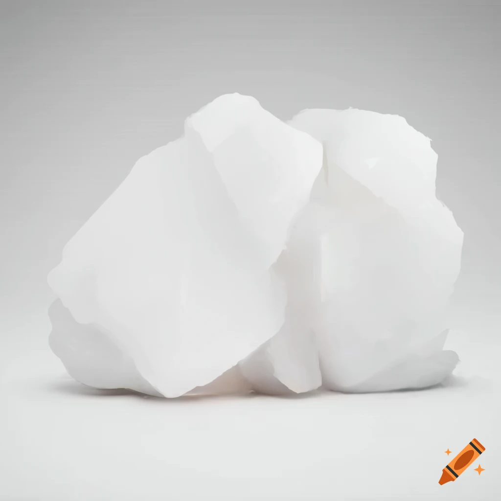 White quartz on a white background