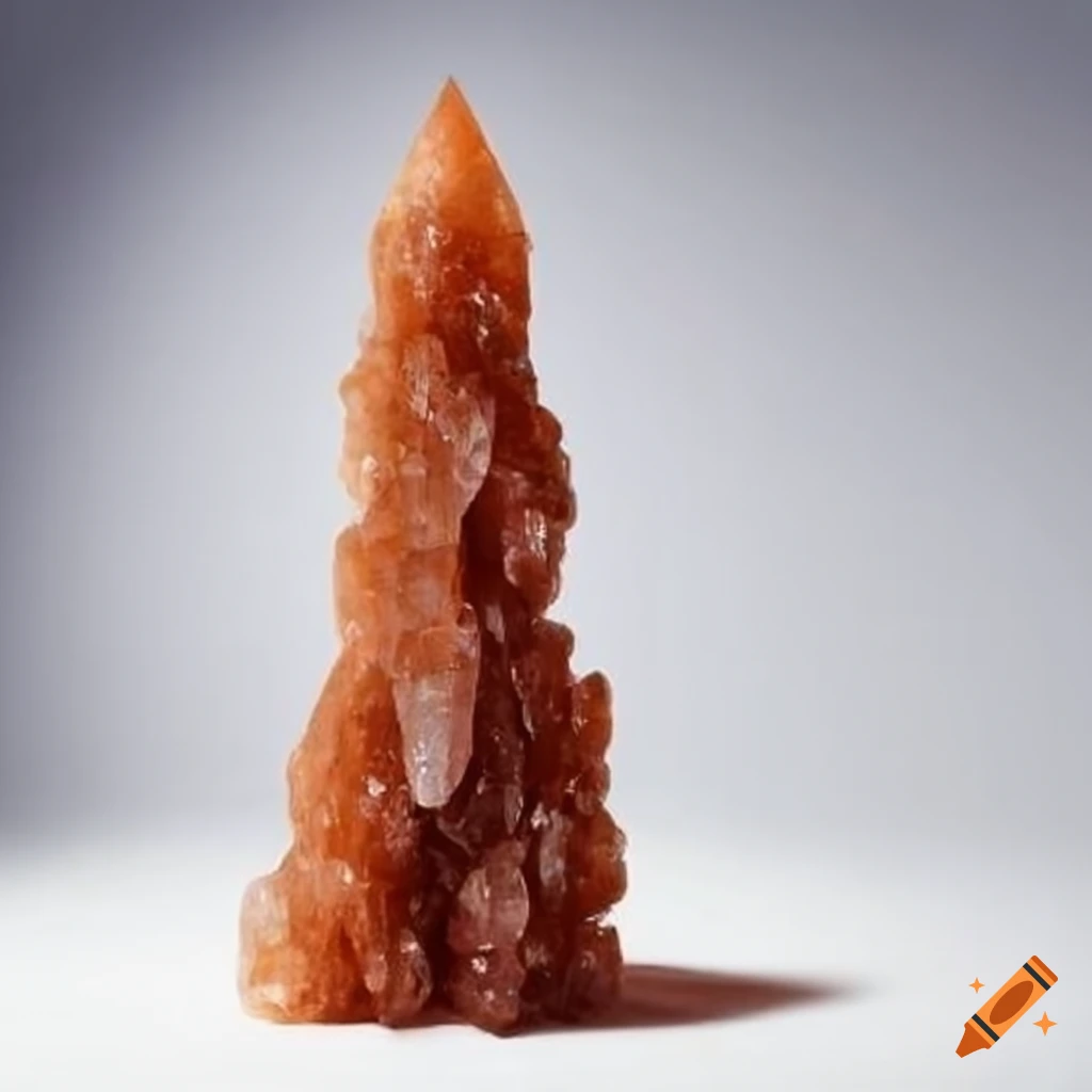 Spire of granular rock salt crystal
