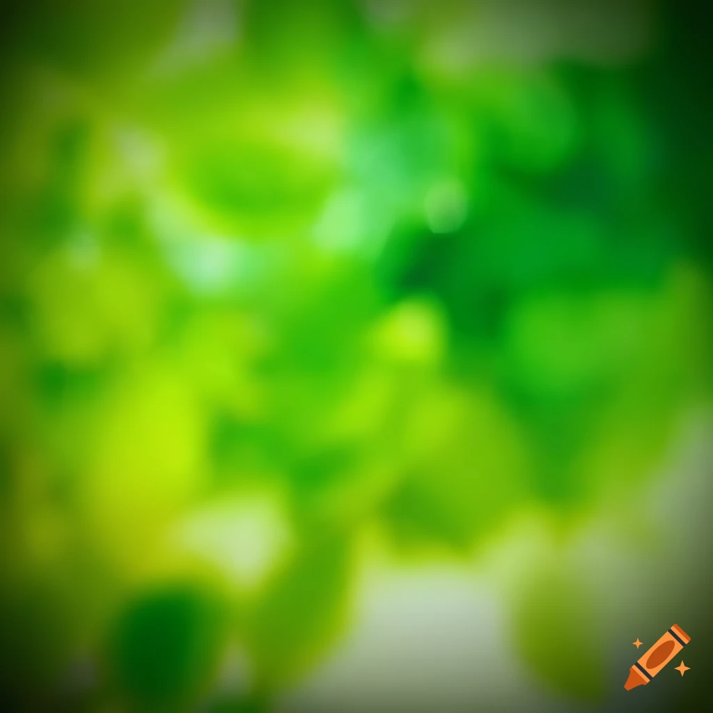 Lime green leaves with soft focus background in a summer watercolor style