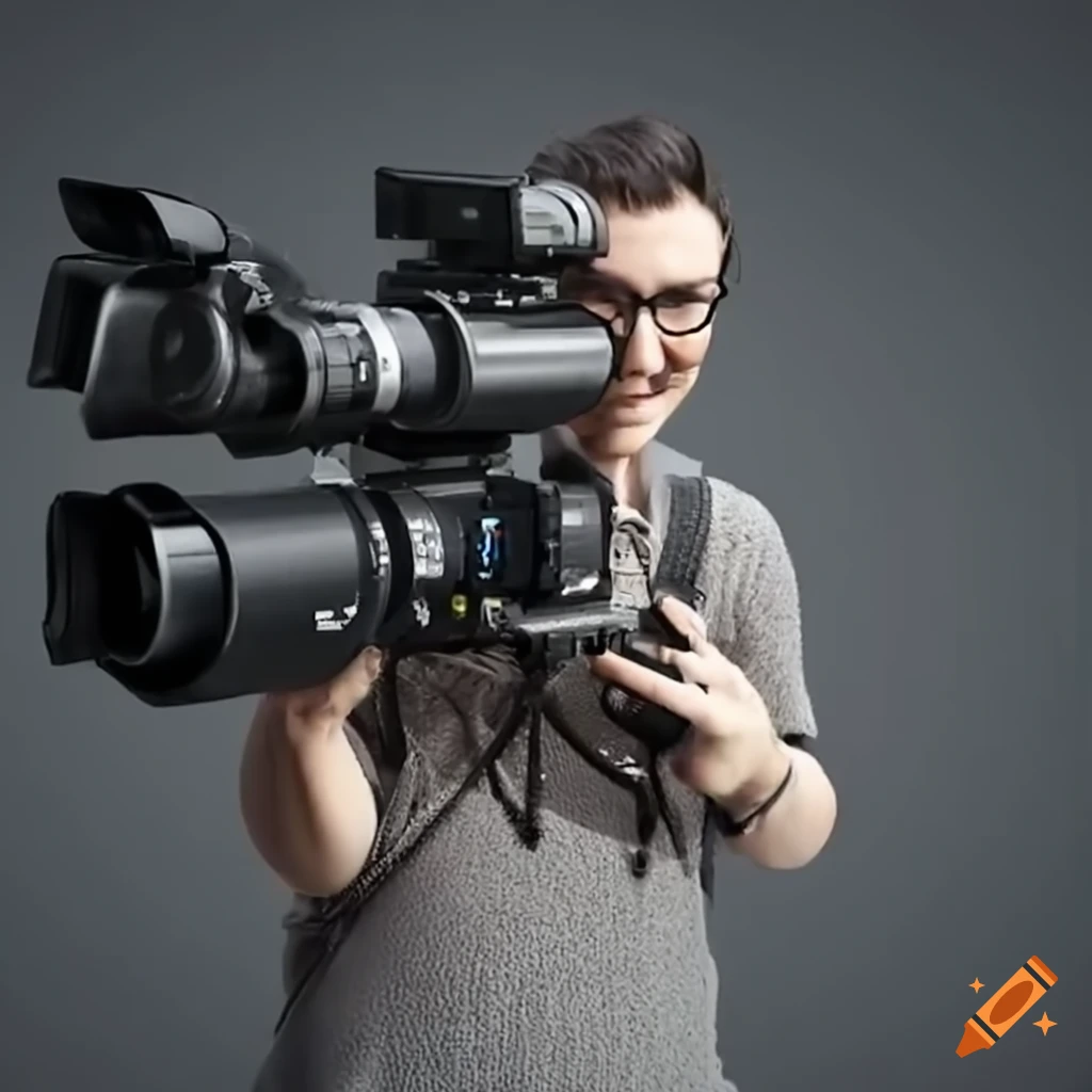 Happy cameraman