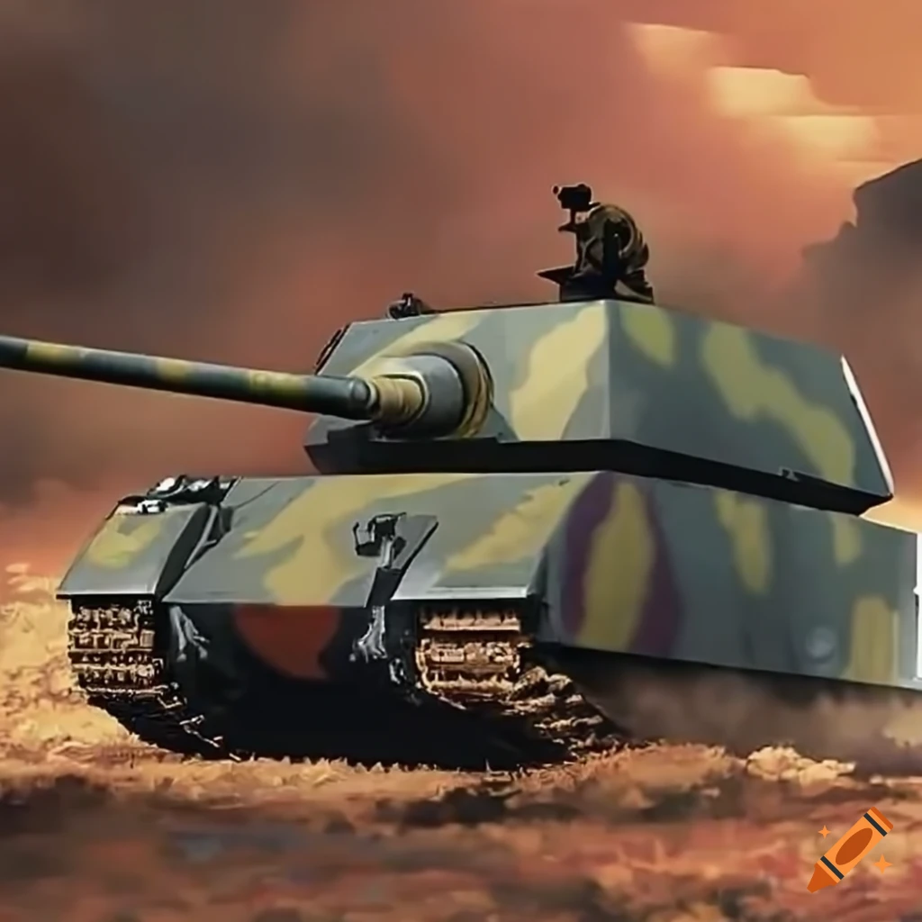German Maus tank in combat