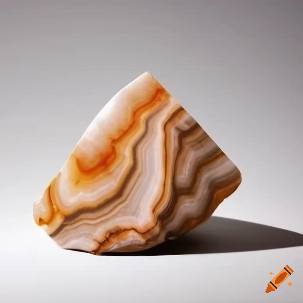 Small onyx rock on white background