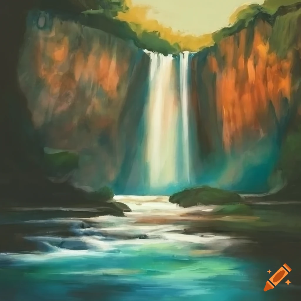 Bossa nova album cover with a brazilian landscape and flowing river ...