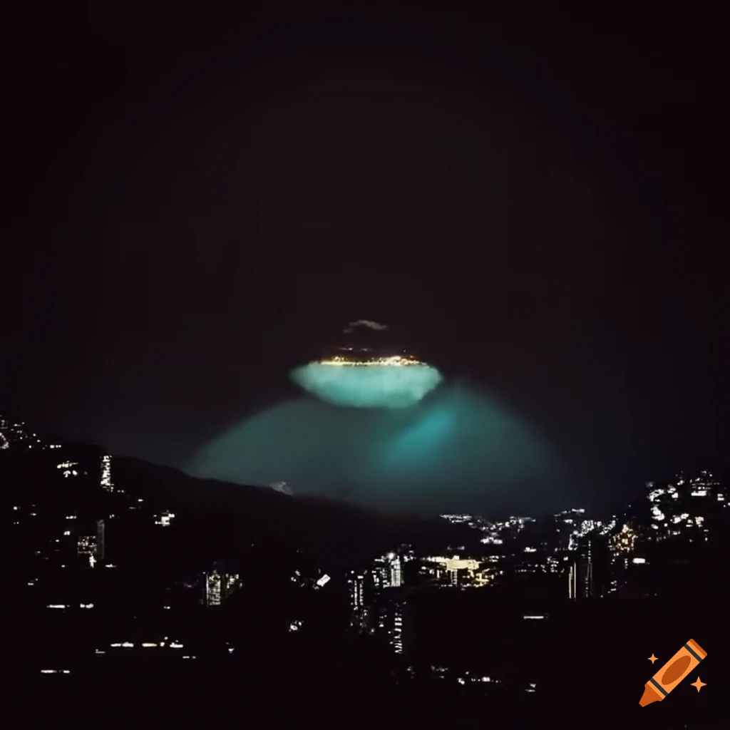 Flying saucer over Caracas city