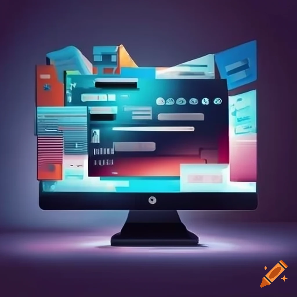 Webpage design displayed on a computer screen