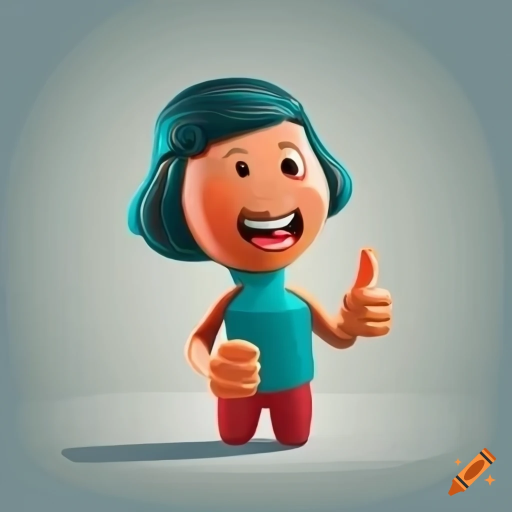 German character giving a thumbs up icon
