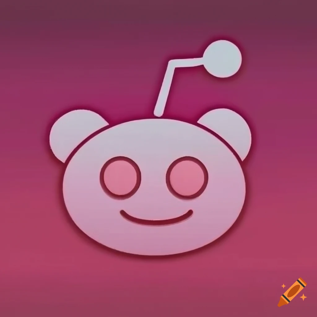 Reddit logo on pink background