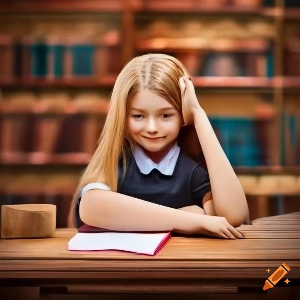 Engrossed student studying in a classic school library