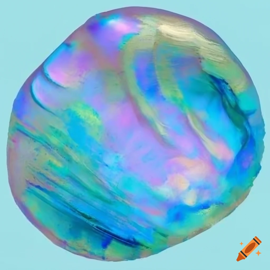 Iridescent blue shell texture in a realistic style