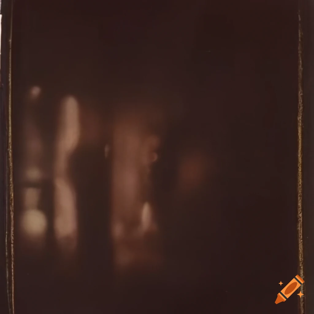 Vintage autochrome film photo of noise in darkness from 1934