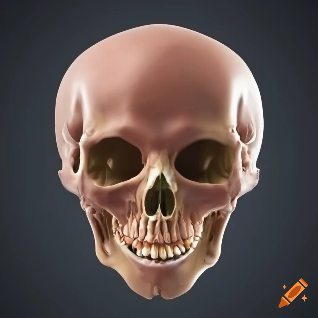 Human pelvis and skull