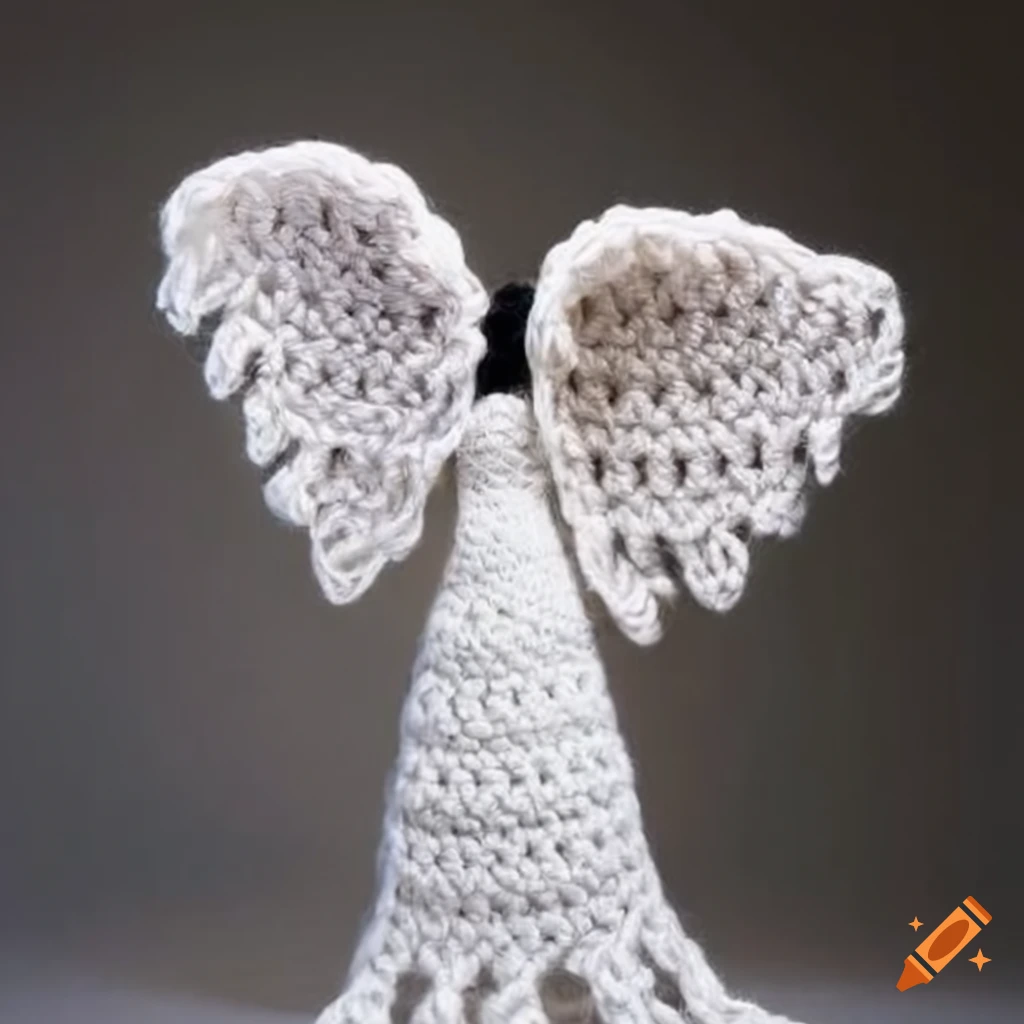 White crochet angel wings made of cotton