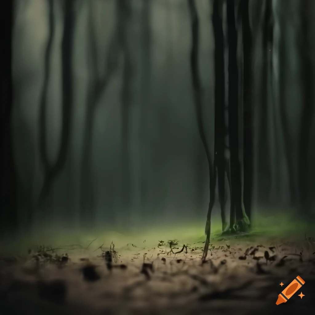 Rain in a dark forest