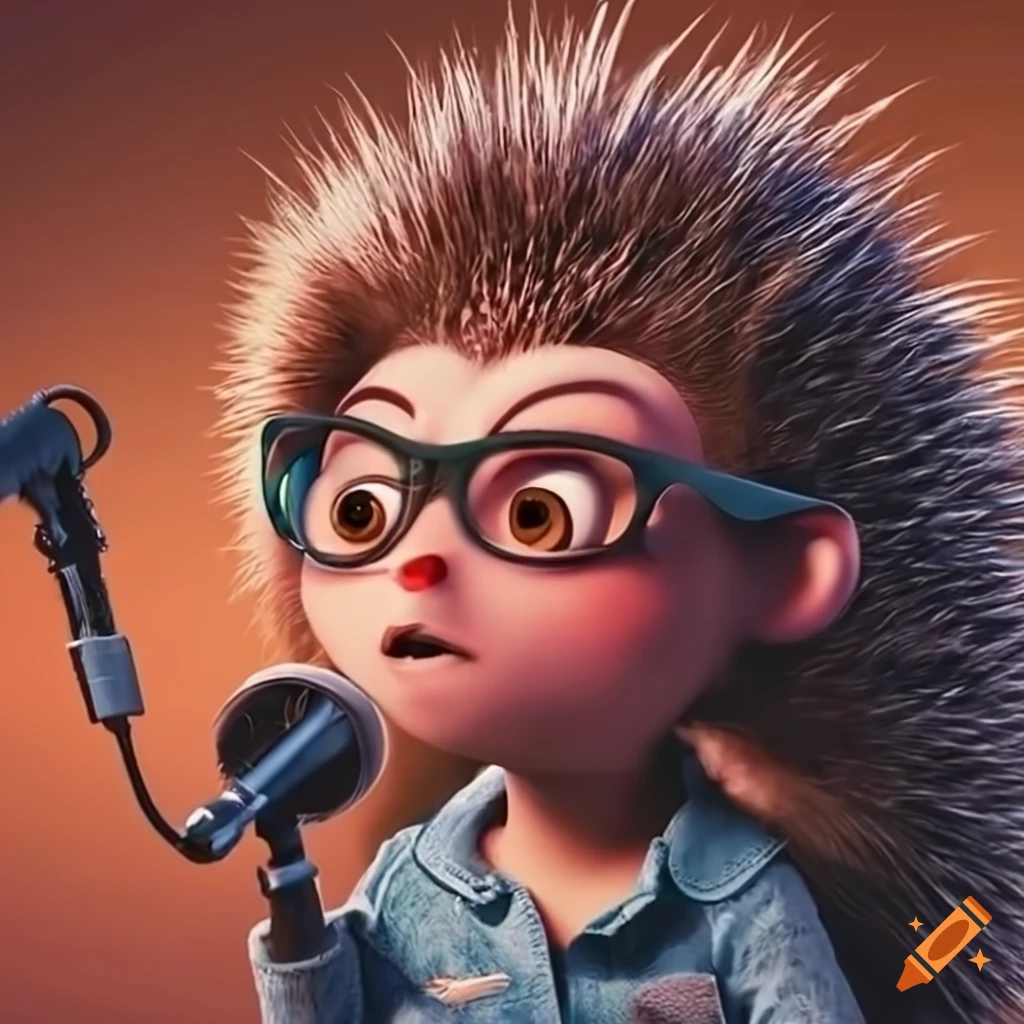 Pixar animated movie poster featuring a hedgehog character with