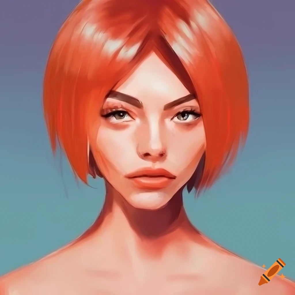 Various artists' styles combined featuring a bob hairstyle and a mix of face attributes