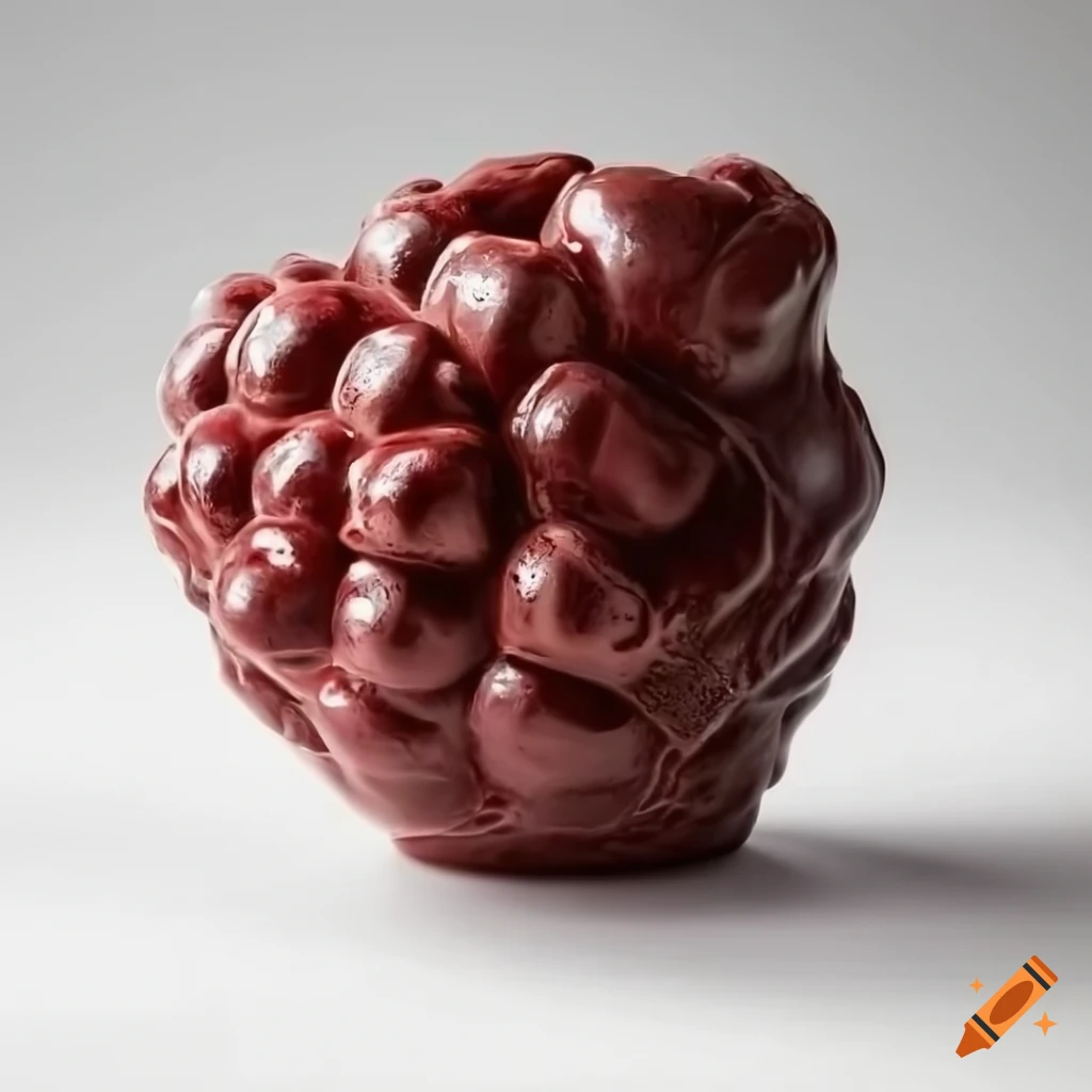 Ceramic raspberry crocodile with dark red-brown glaze