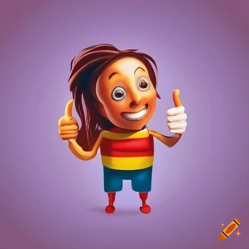 German character giving a thumbs up icon