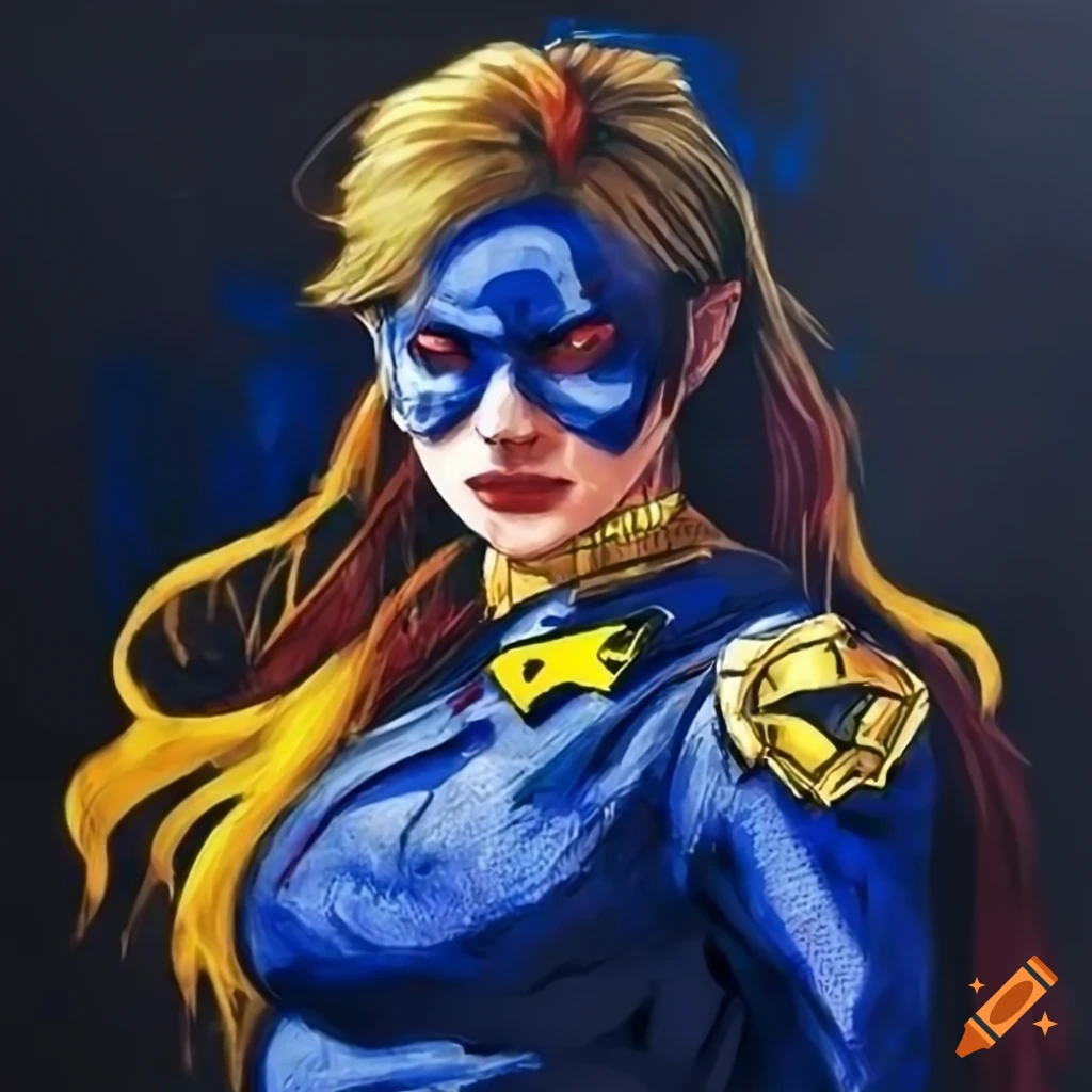 OC superhero inspired by Watchmen and Homelander in a unique painting