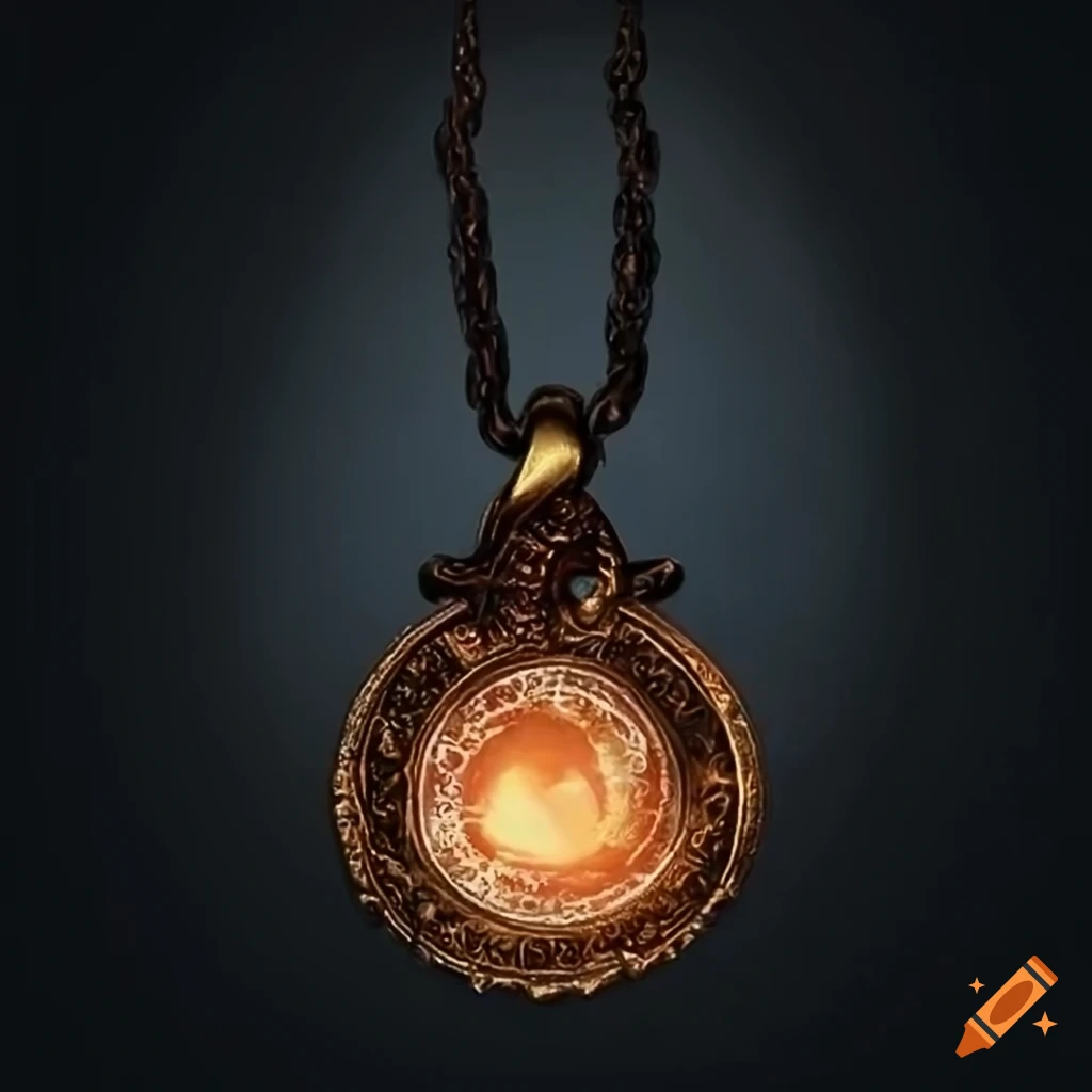 Magical masculine amulet inspired by DnD lore symbolizing protection ...