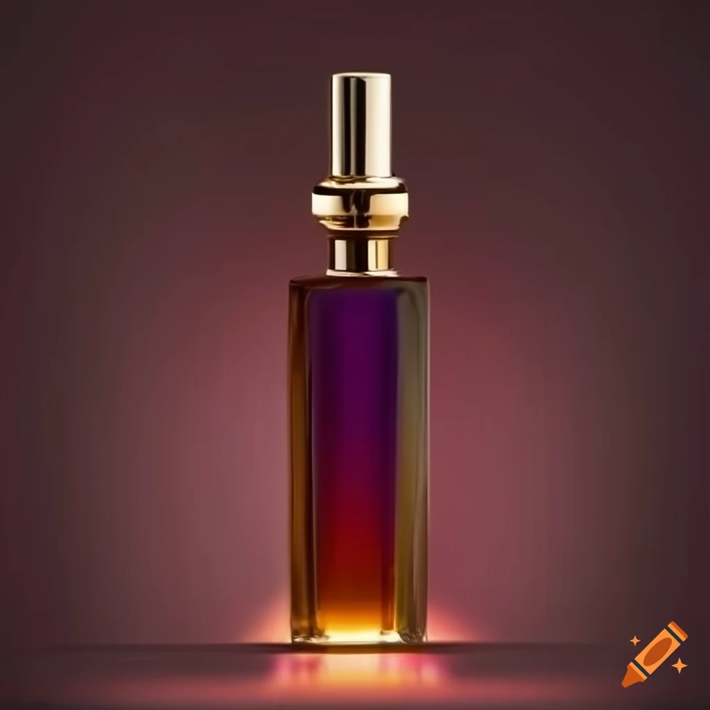 Elegant perfume bottle emitting scent