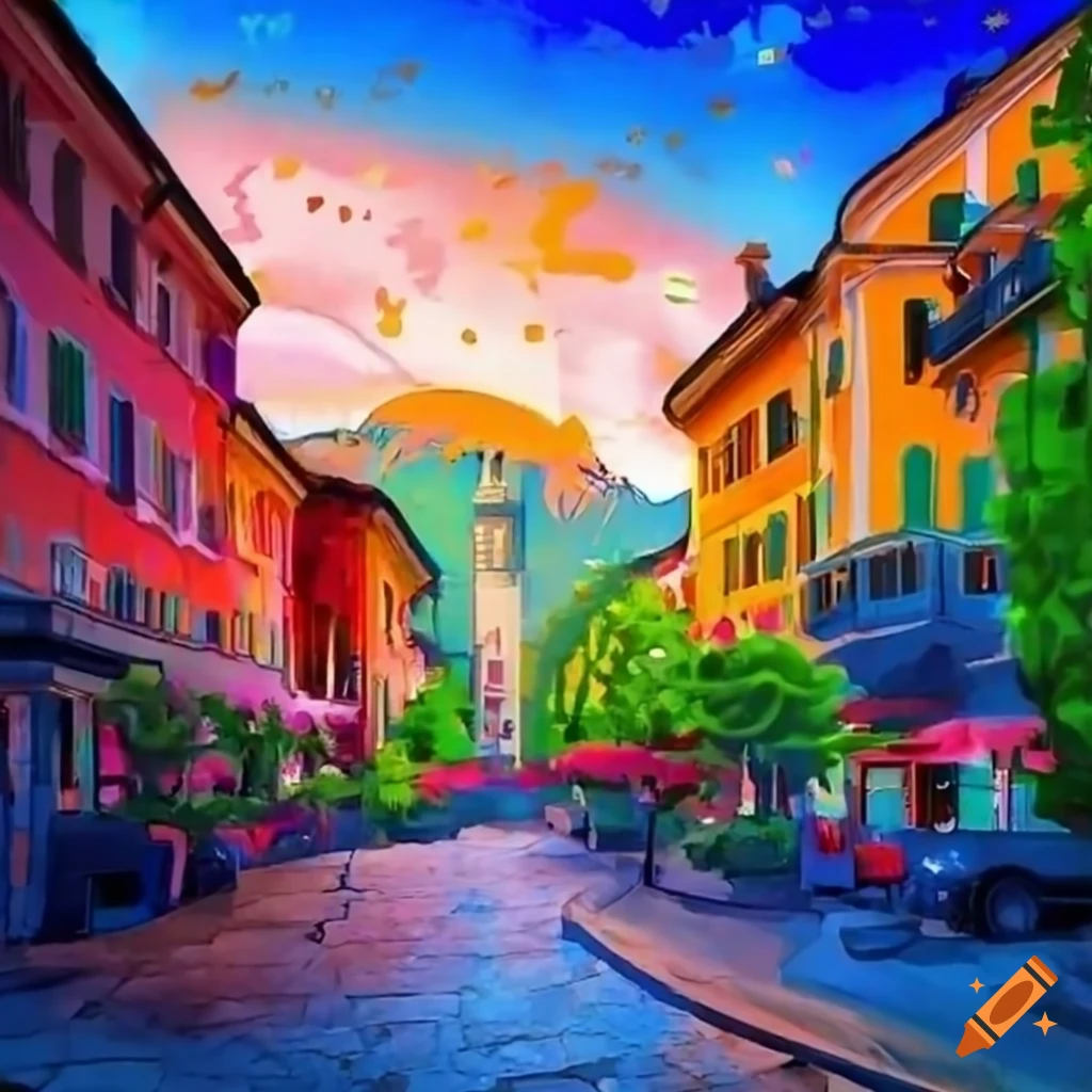 View of Merano city in Italy