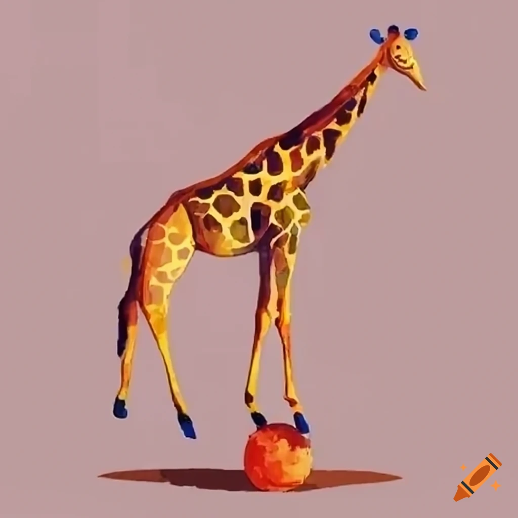 giraffe-reaching-for-a-leaf-on-a-tree-from-a-precarious-pedestal-on-craiyon
