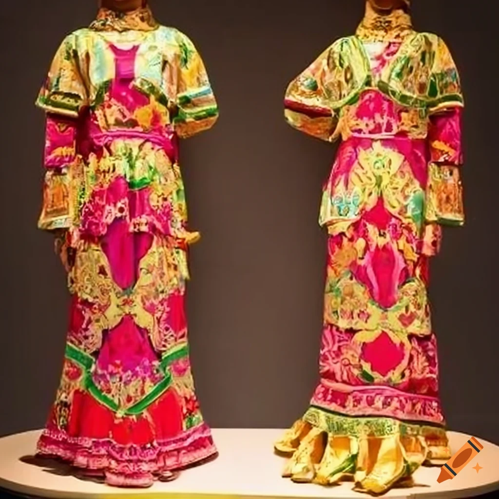 China and Rome fusion in bright colors