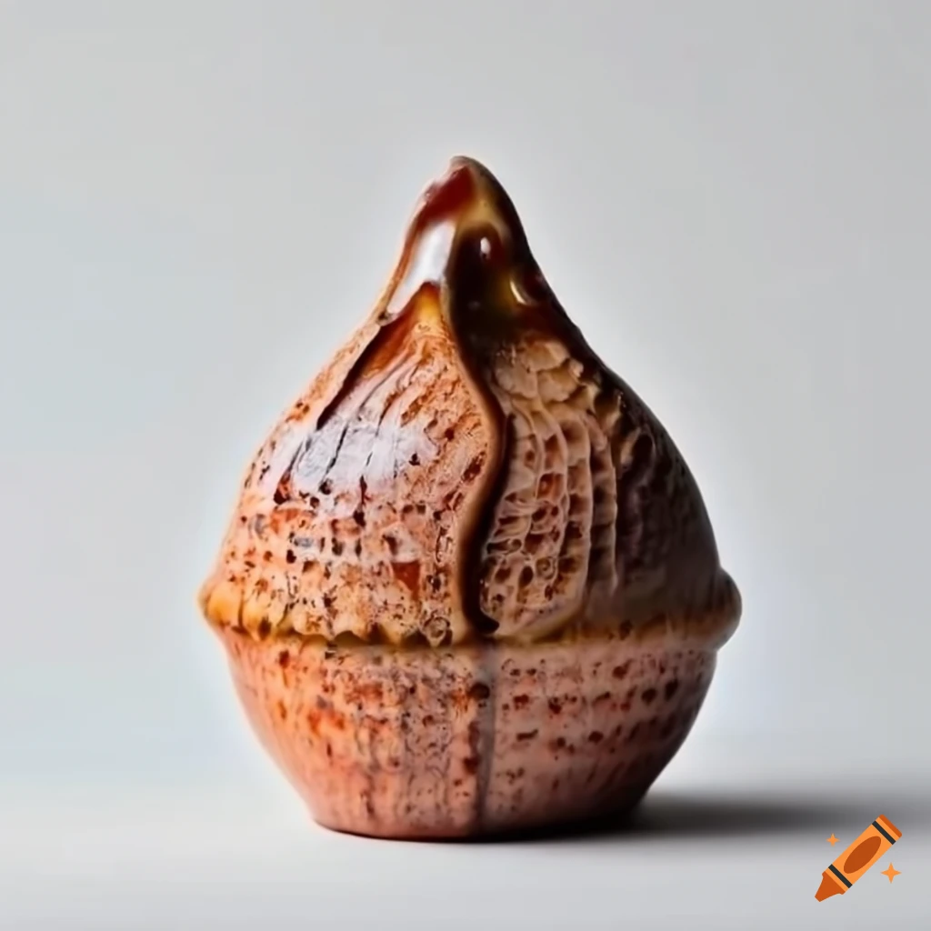 Ceramic fig crocodile sculpture with white background