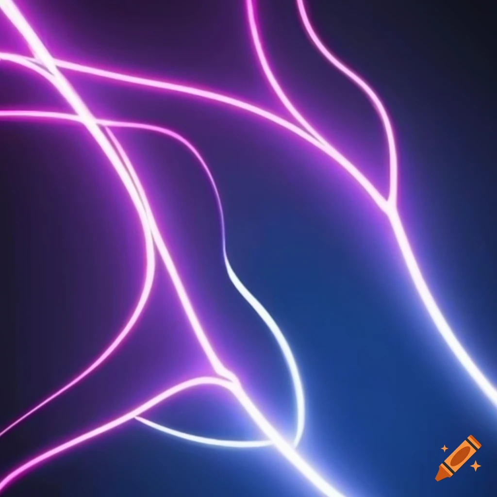 Abstract cool glowing lines