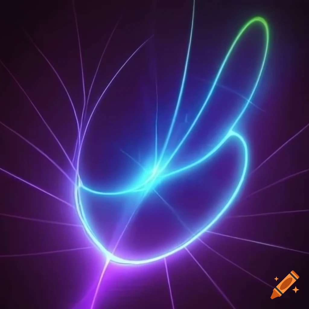 Cool radiant glowing lines