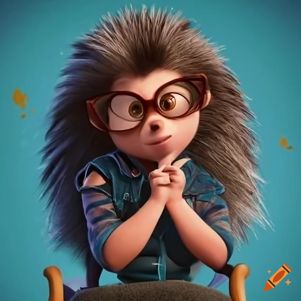 Animated Pixar movie poster featuring a hedgehog character with unique appearance
