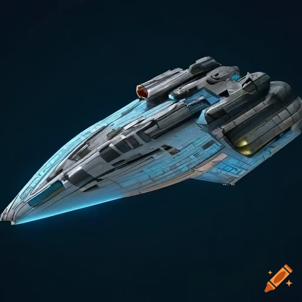 Intricately detailed spacecraft inspired by Star Trek starships
