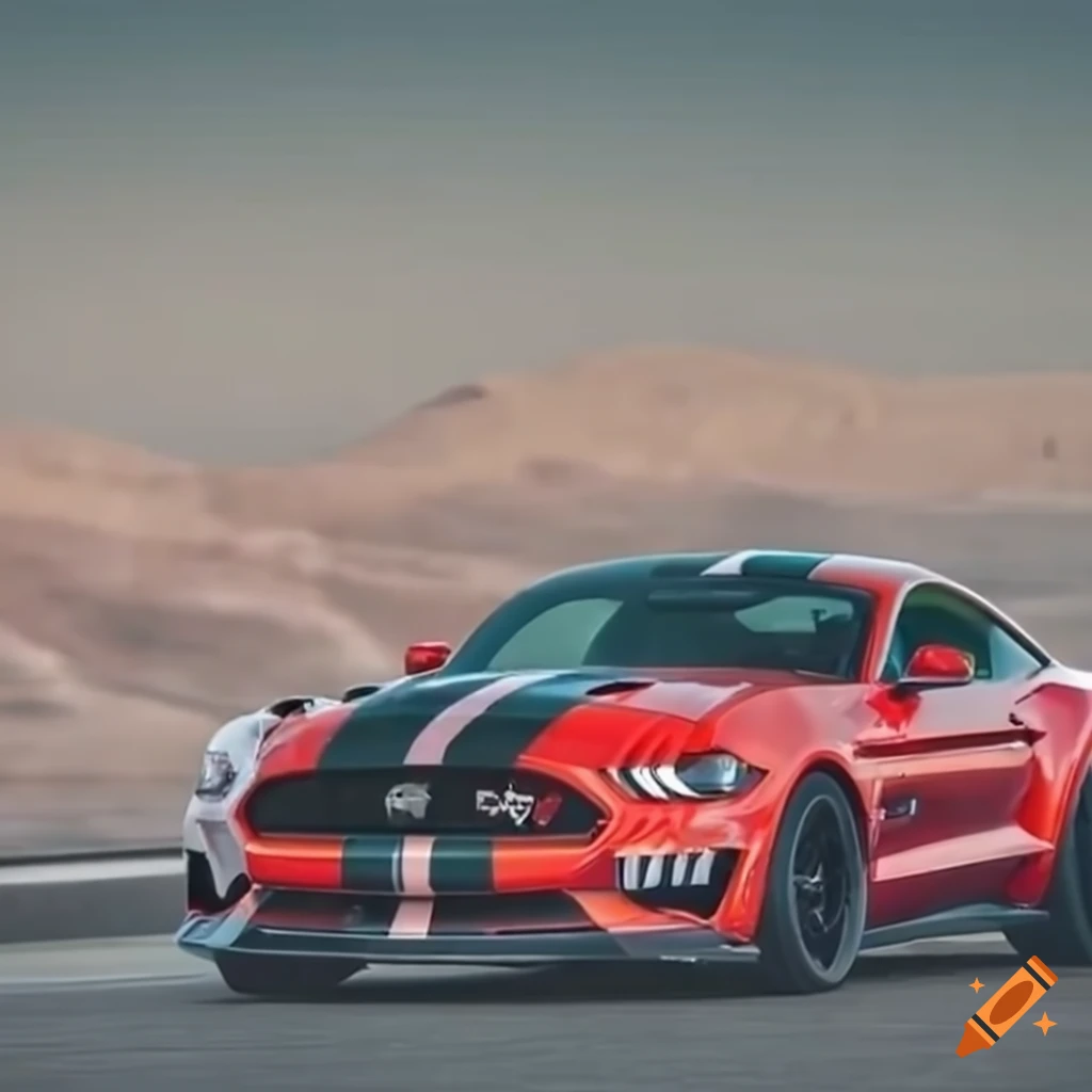 Ford Mustang GT 500 cruising on an open highway